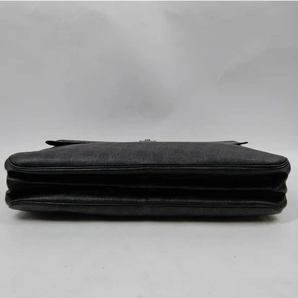 DUNHILL Business Bag Brown Canvas Leather Laptop Case Briefcase - Picture 5 of 9